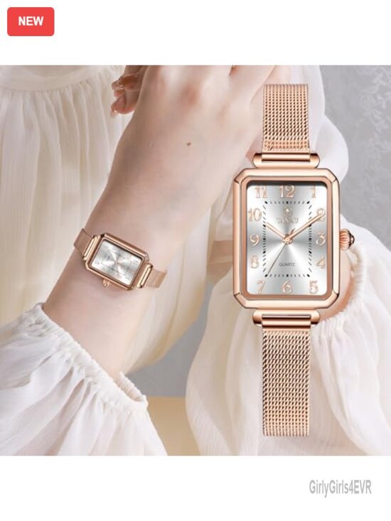 Women\'s Dress Watch Square Dial Mesh Band Quartz Waterproof 30M main image 6